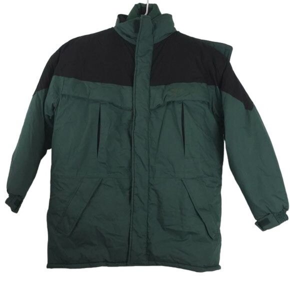 Timber Clothing Other - Vintage 80s Timber Arctic Puffer Jacket L Green Removable Vest Reversible Zip